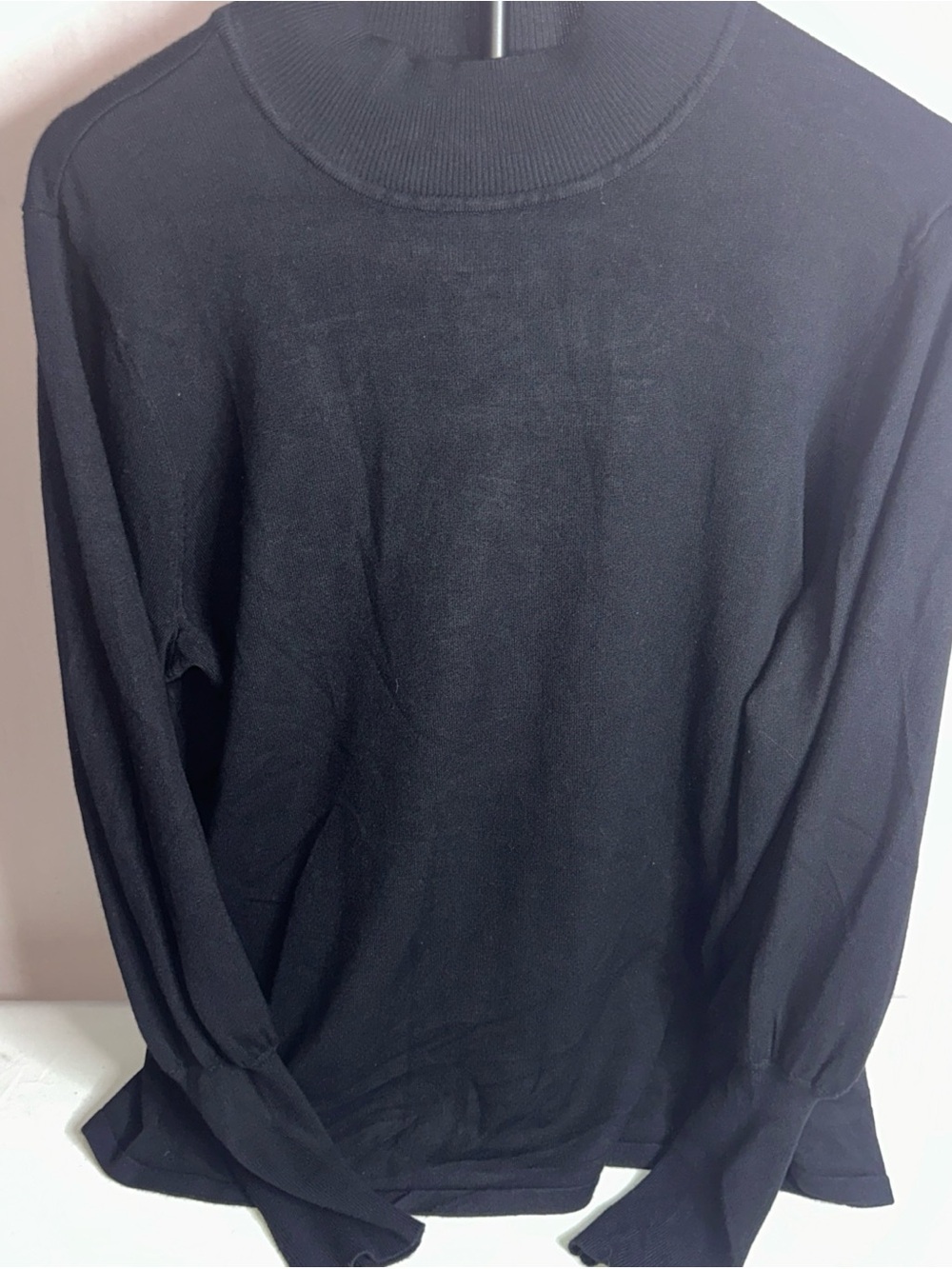 erin london Black Long Sleeve Crewneck Top